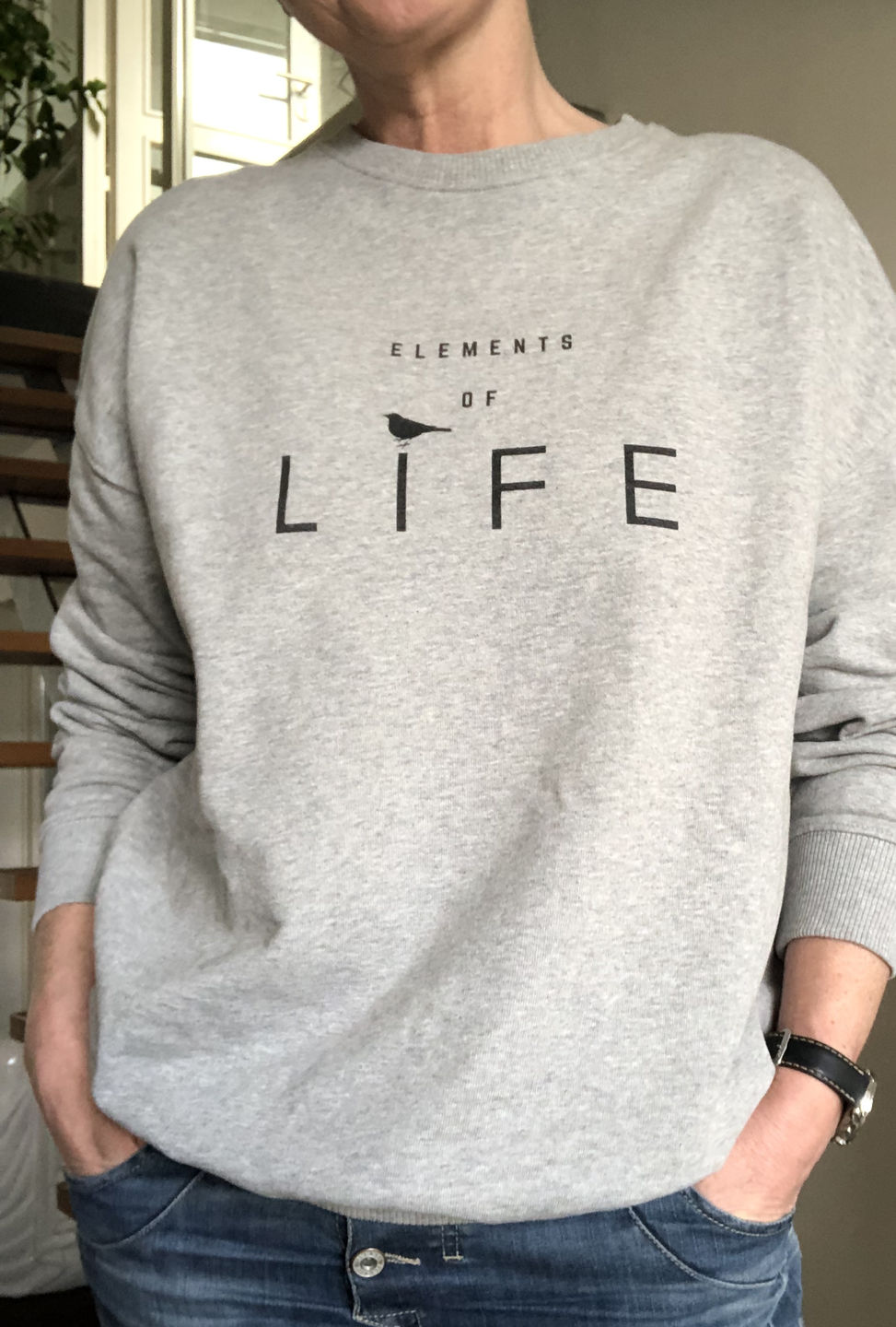 Customer photo review of 100% Bio-Baumwolle OVERSIZED Sweatshirt "ELEMENTS OF LIFE"