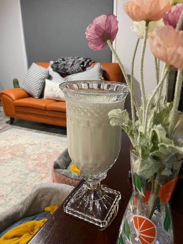 Customer photo review of Crystal Vase Candle - Coconut & Lime