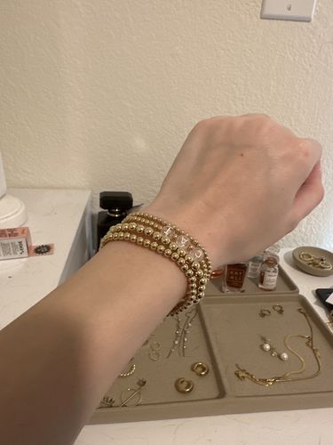 Customer photo review of juno bracelet triple stack (3+4+5mm)