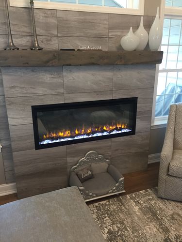 Customer photo review of Rustic Floating Shelves