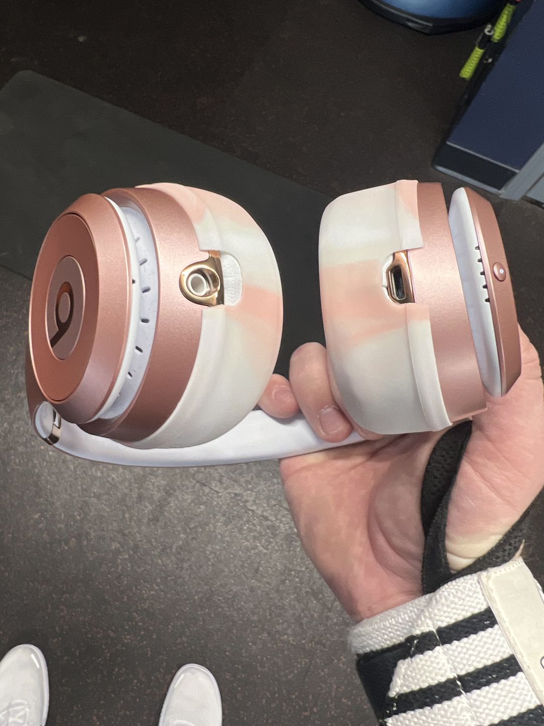 Customer photo review of Small WC SweatZ Protective Headphone Earpad Covers