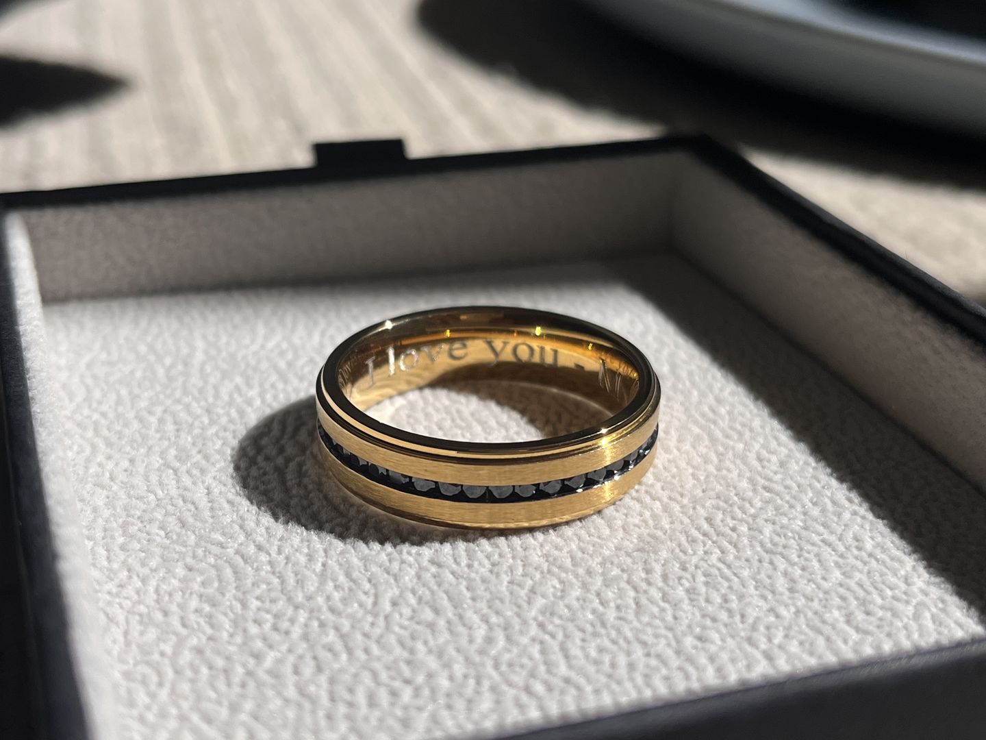 Customer photo review of Black Stone Matte Band