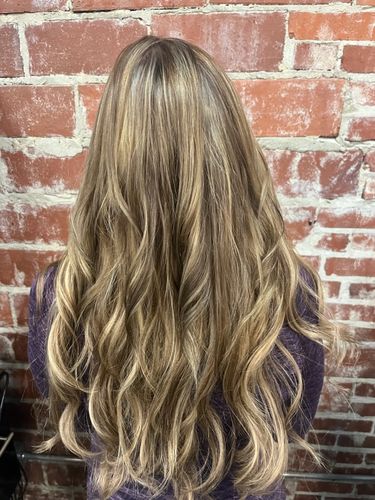 Customer photo review of [Buy 3 for 50% Off] Hand Tied Weft Extensions Virgin Hair Balayage Highlights (#4/27/4)