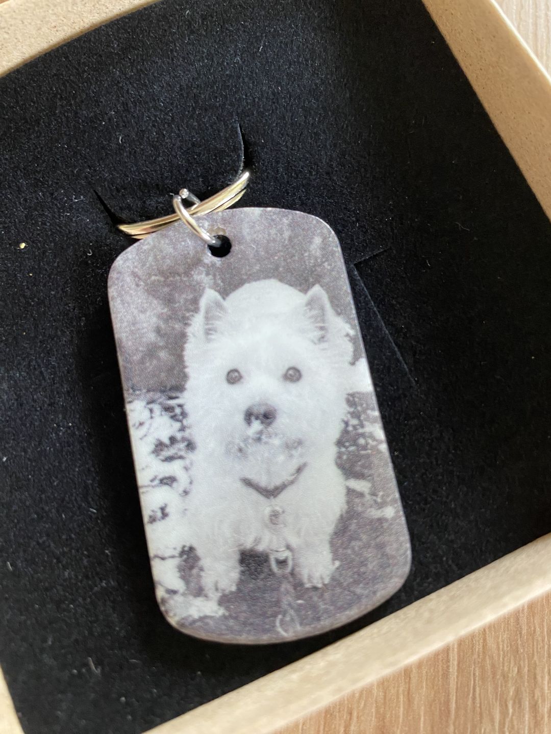 Customer photo review of Personalisierter Military Schlüsselanhänger - Unser Tag