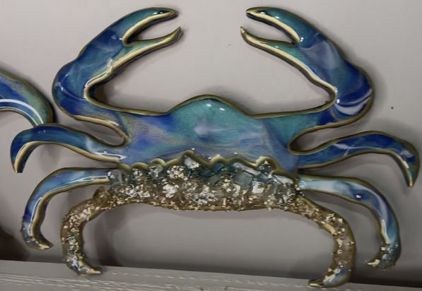 Customer photo review of Unfinished Wood Crab Shape - Ocean - Nursery - Craft - up to 24" DIY