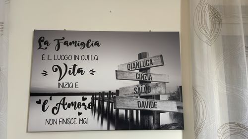 Customer photo review of TELA PERSONALIZZATA "TRAMONTO AL MOLO" V3