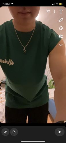 Customer photo review of GRAFFITI FONT PENDANT. - WHITE GOLD