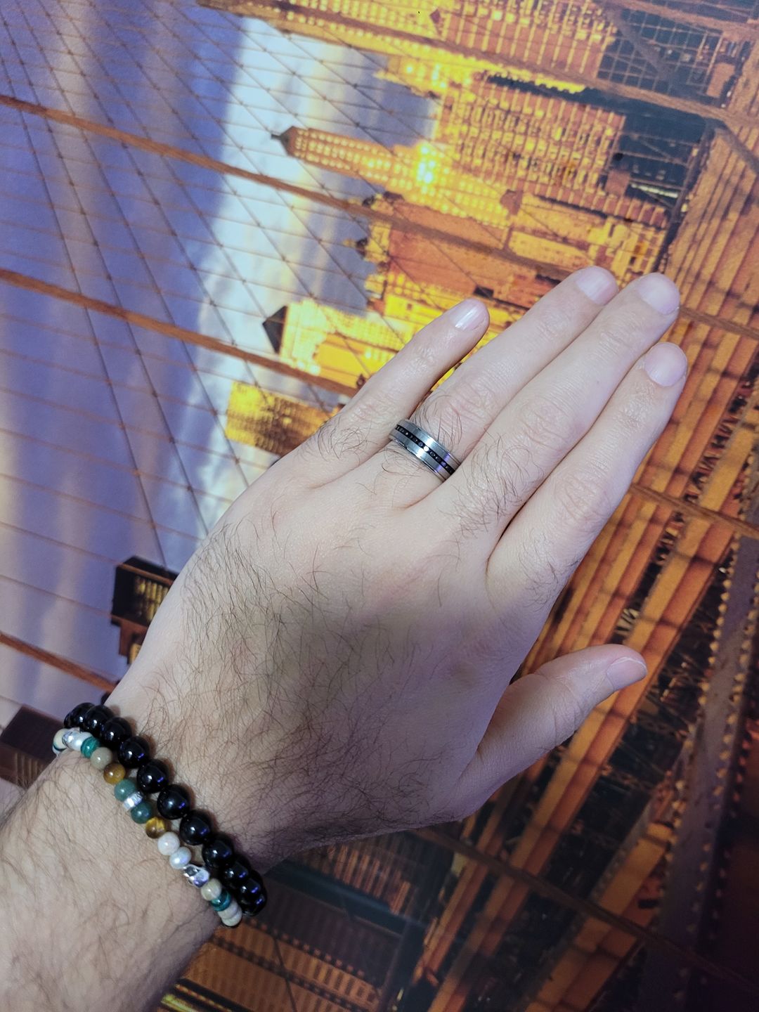 Customer photo review of Black Stone Matte Band