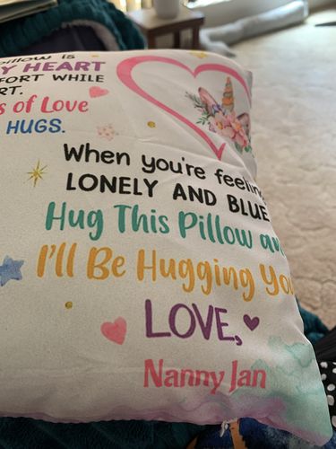 Customer photo review of Personalized Granddaughter Dauhter Sea Animals Hug This Pillow