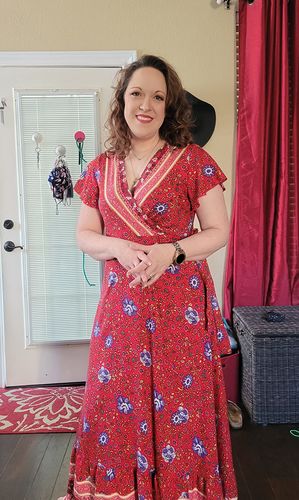 Customer photo review of Joseph Bohemian Wrap Maxi Dress