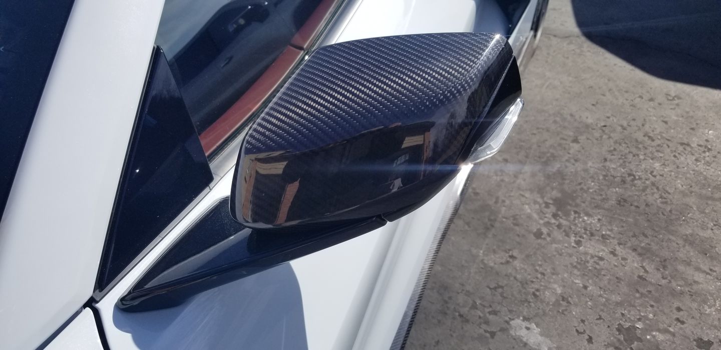 Customer photo review of Corvette C8 Carbon Fiber Mirror Covers