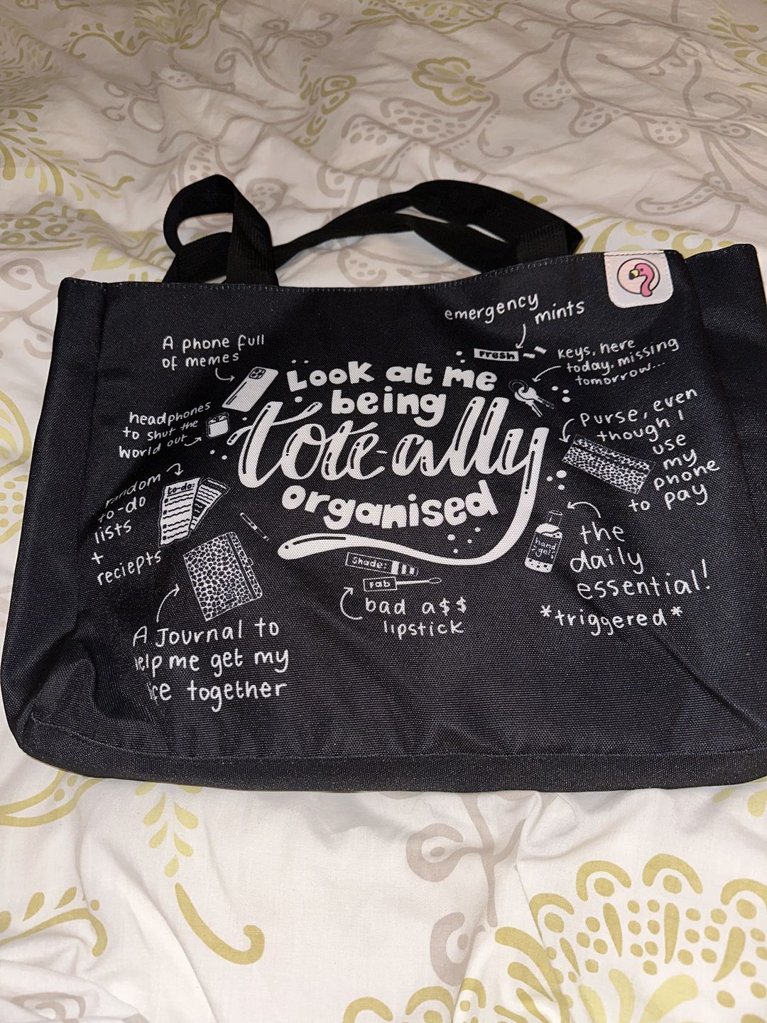 Customer photo review of Tote-ally Organised Tote Bag