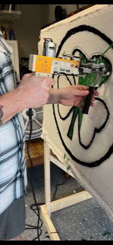 Customer photo review of Cut Pile Tufting Machine - The Spider