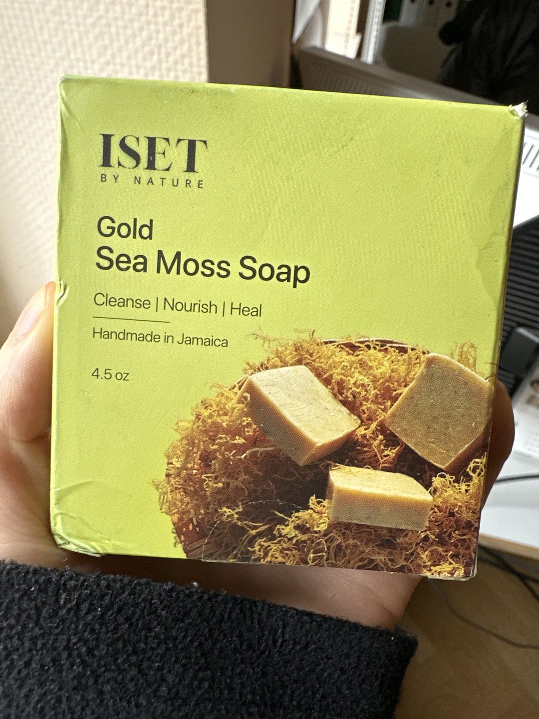 Customer photo review of Gold Sea Moss Soap with Organic Turmeric Root