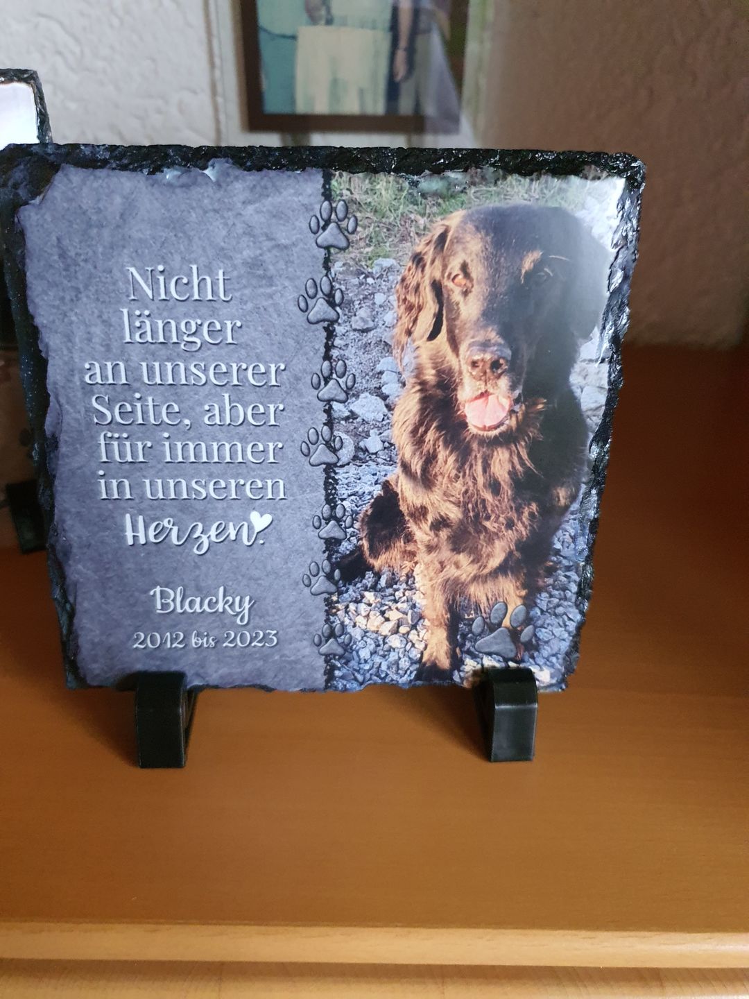 Customer photo review of Für immer im Herzen - Individuelle Schieferplatte