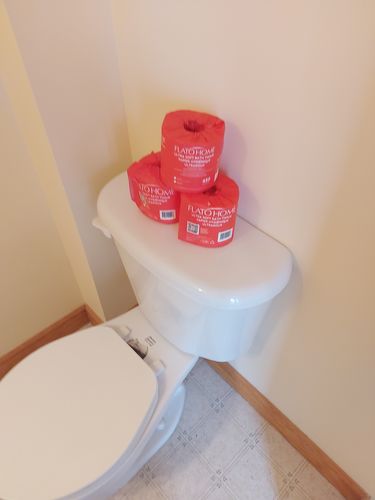 Customer photo review of Soft & Tree Free Toilet Paper, 24 Double Rolls = 48 Single Rolls