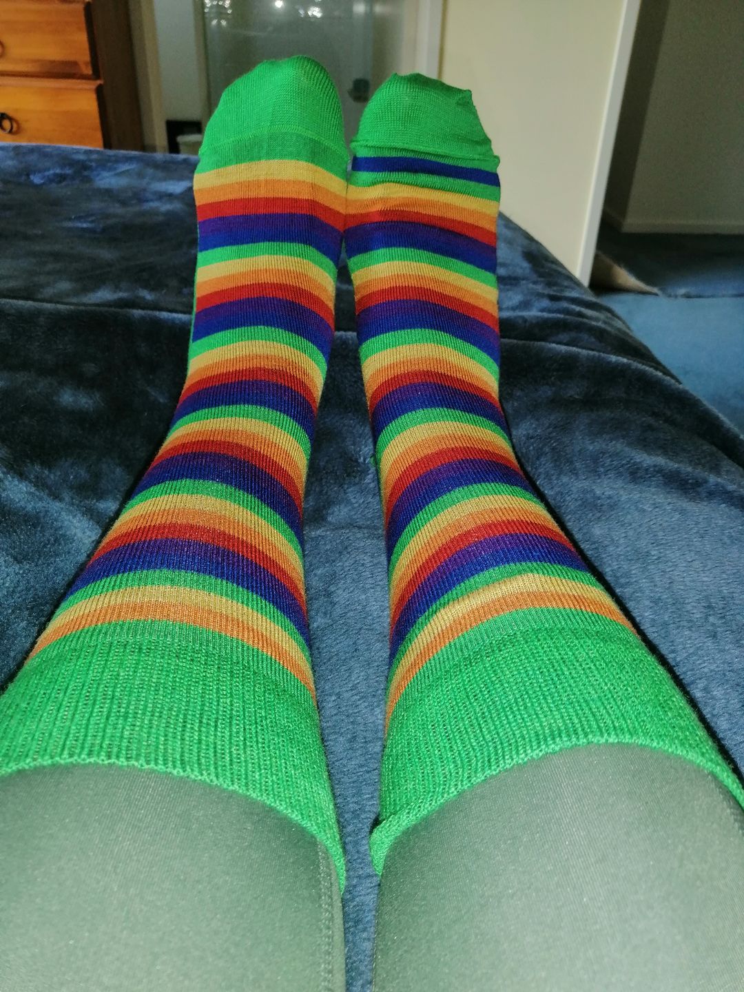 Customer photo review of Socks Mallow Stripe