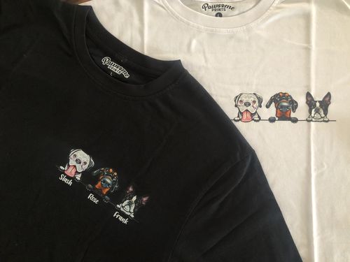 Customer photo review of CUTE DOGS CUSTOM TEE