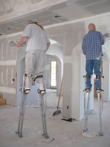 Customer photo review of Adjustable Professional Aluminum Stilt Ladder