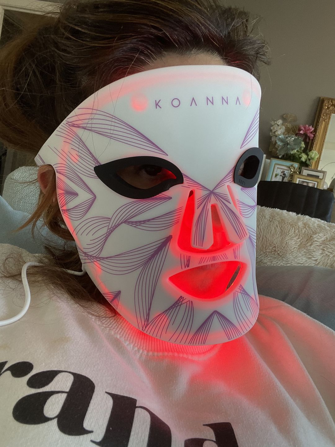 Customer photo review of LED Light Therapy Mask