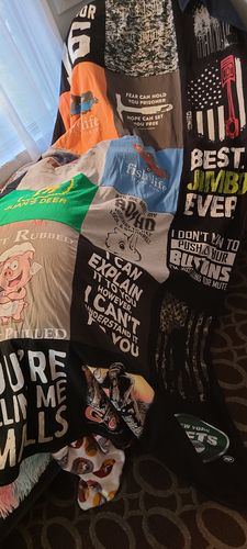 Customer photo review of Classic T-Shirt Blanket