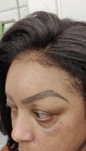 Customer photo review of 4C Edges | Luvwin Undetectable Kinky Straight Kinky Edges 13x6 Lace Glueless Wig | Afro Inspired