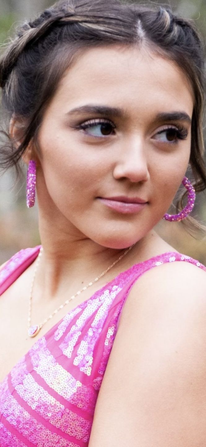 Customer photo review of Glitter Hinge Hoops