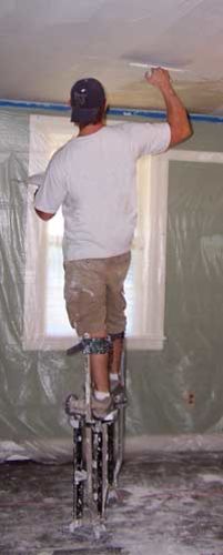 Customer photo review of Adjustable Professional Aluminum Stilt Ladder