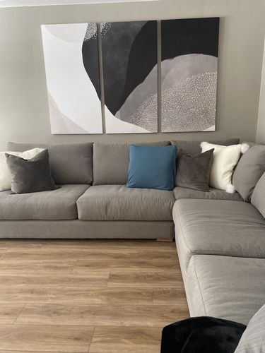Customer photo review of 'Neutral Minimalist' Set of 3 Framed Canvas