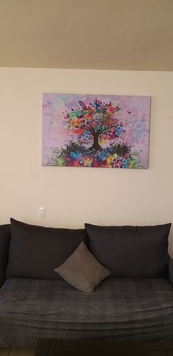 Customer photo review of Árbol Colorido (con fondo acuarela)