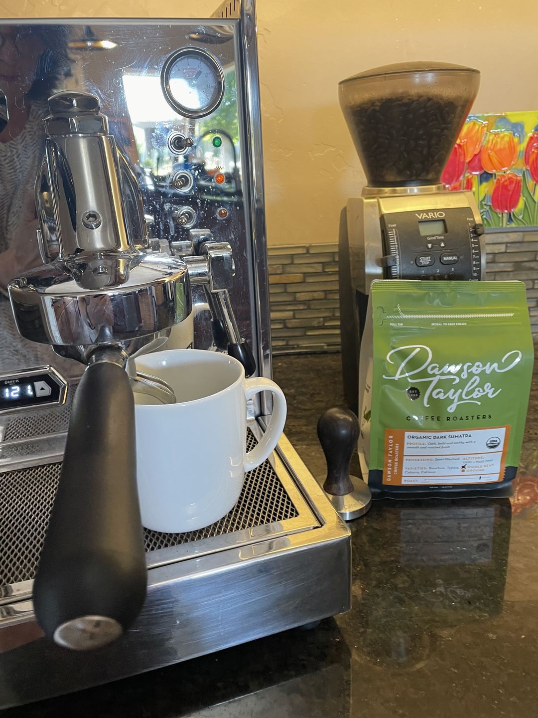 Customer photo review of Organic Dark Sumatra Mandheling