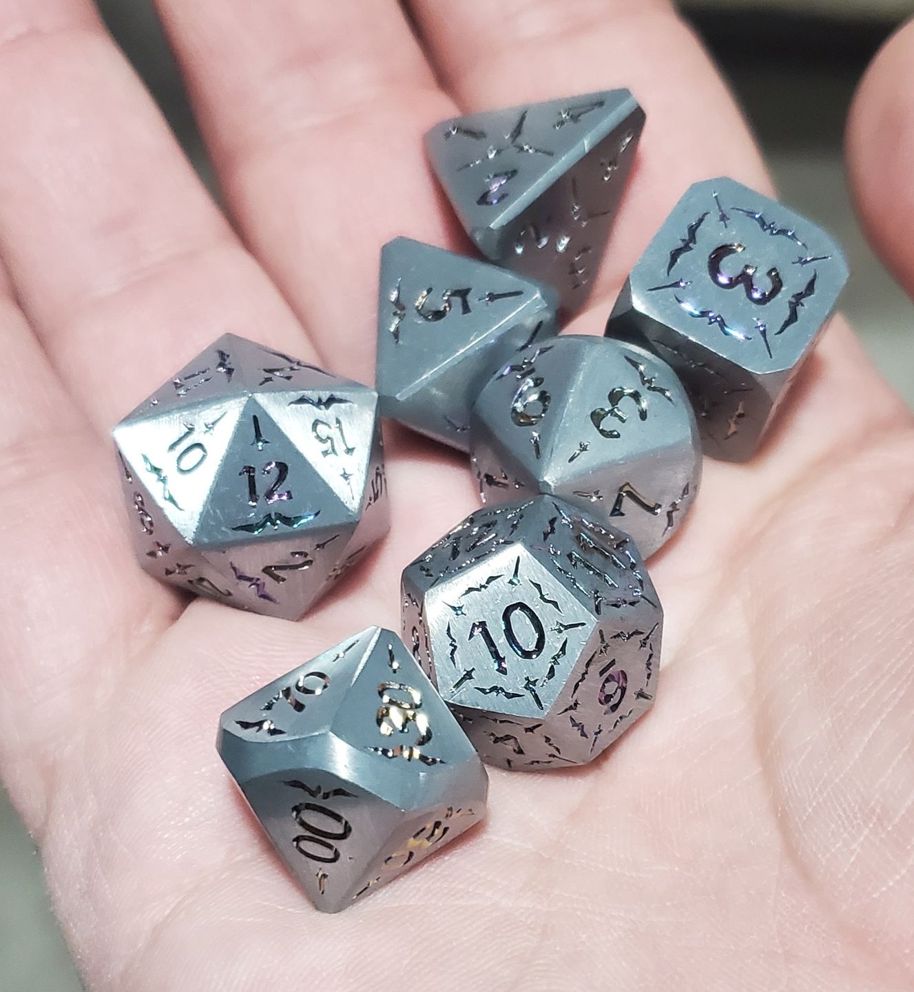 Customer photo review of SWORD OF THE HOLY KNIGHT METAL DICE SET