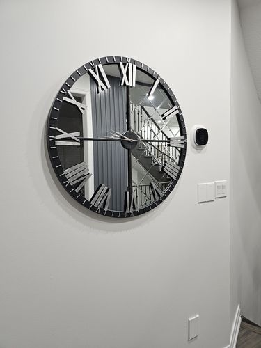 Customer photo review of 31.5" Rustic Mirrored Clock