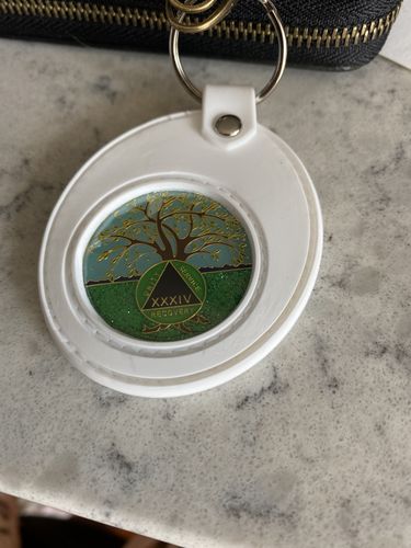 Customer photo review of 1 to 60 Year Tree of Life Specialty AA Recovery Medallion - Tri-Plated Chip/Coin