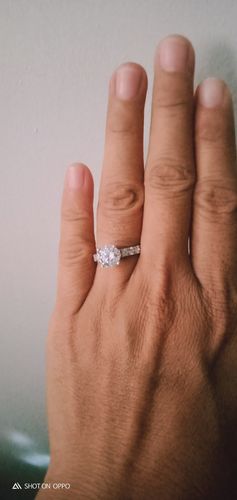 Customer photo review of 2ct Naxos Engagement Ring