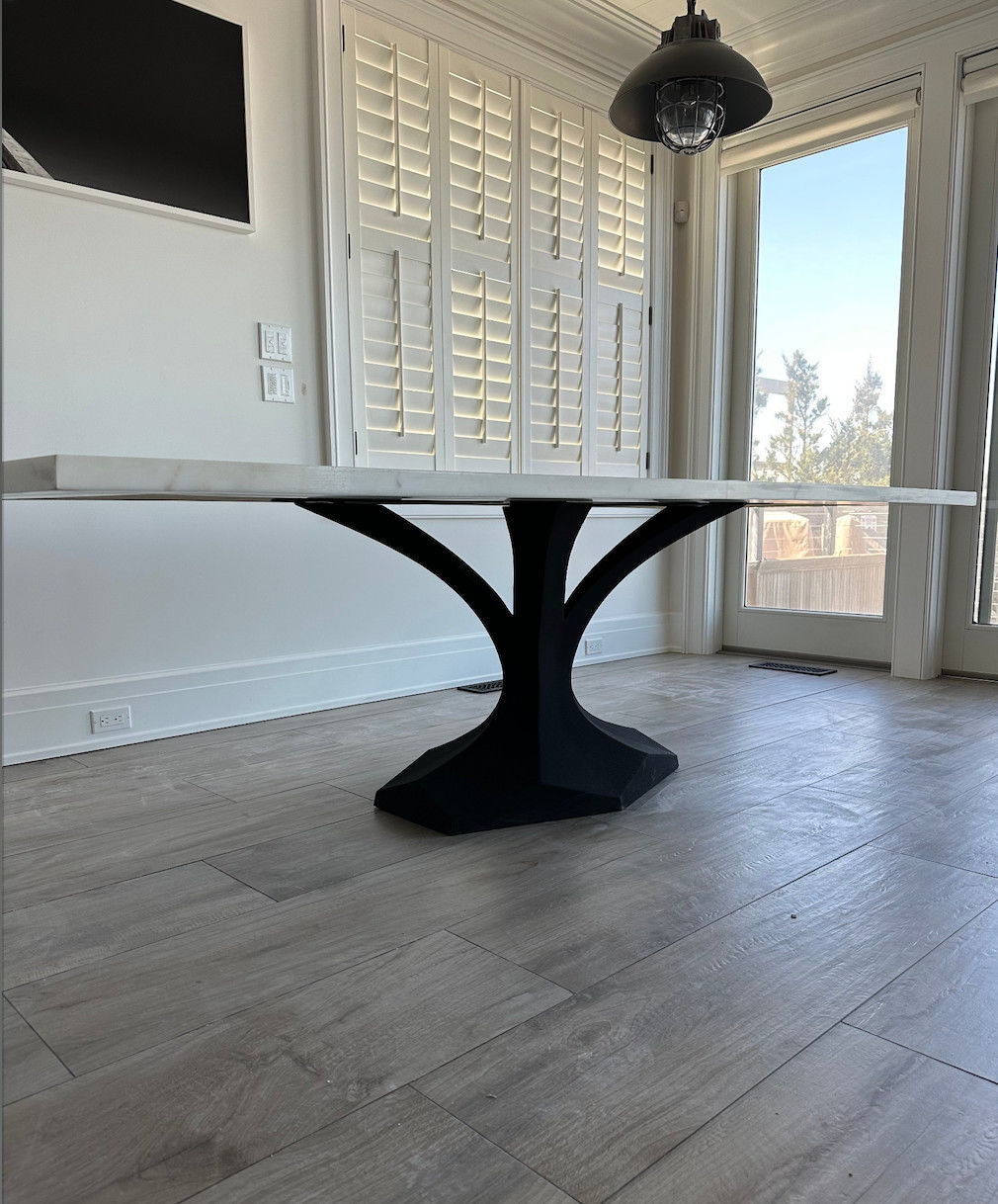 Customer photo review of Metal Table Base - 304 Dentro - 31, 22, 28H inch - Flowyline
