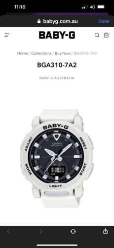 Customer photo review of Casio Baby-G Women's 46mm Resin Analogue Digital Watch BGA310-7A2