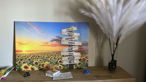 Customer photo review of TELA PERSONALIZZATA "GIRASOLE"