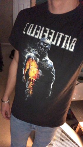 Customer photo review of Battle Field 3 T Shirt Size Large