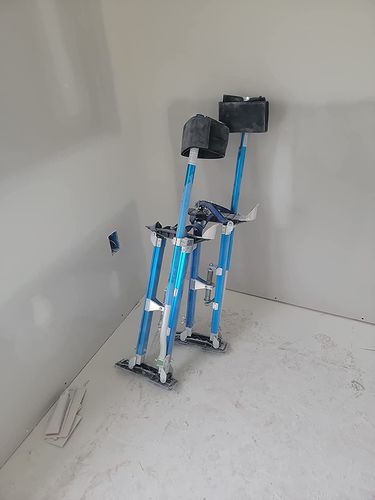 Customer photo review of Adjustable Professional Aluminum Stilt Ladder