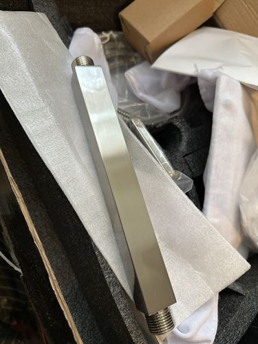Customer photo review of 1-Handle 3-Sprayers Shower Faucet Ceiling Mount Nickel