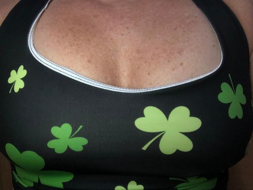 Customer photo review of Clover Paddystripes Sports Bra