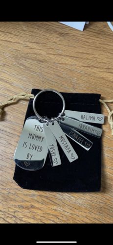 Customer photo review of Personalised Loved By Keyring