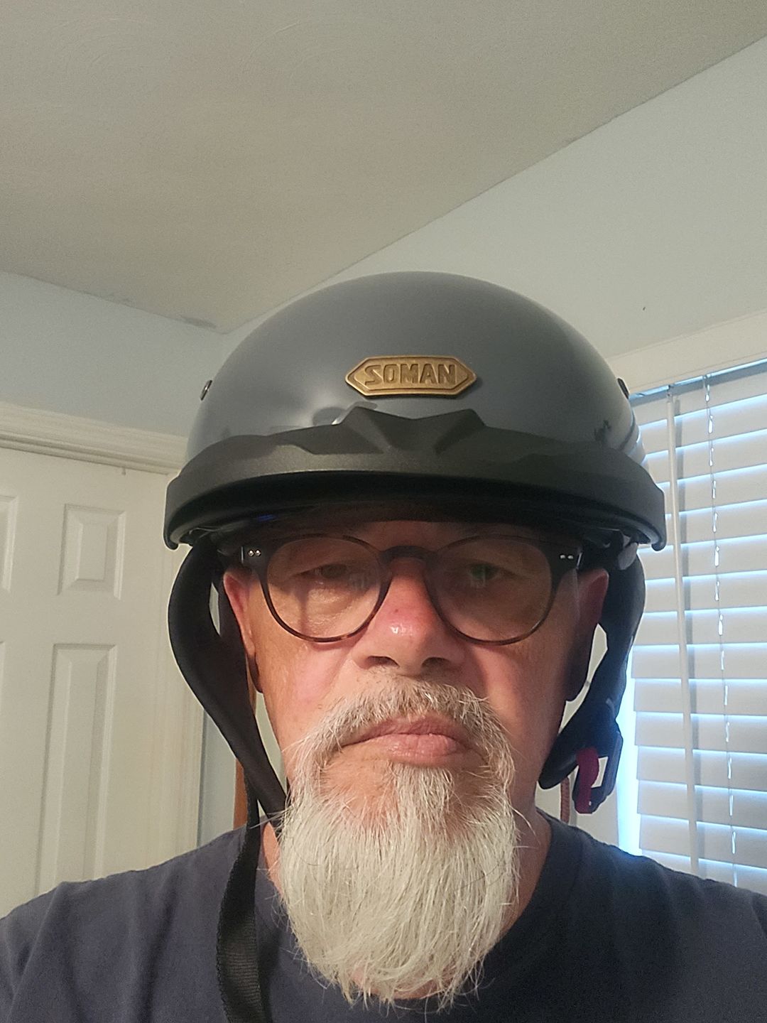 Customer photo review of Sturgis Style Half Helmet with Retractable UV Lens