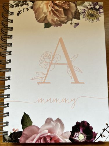Customer photo review of Vintage Floral Personalised Notebook