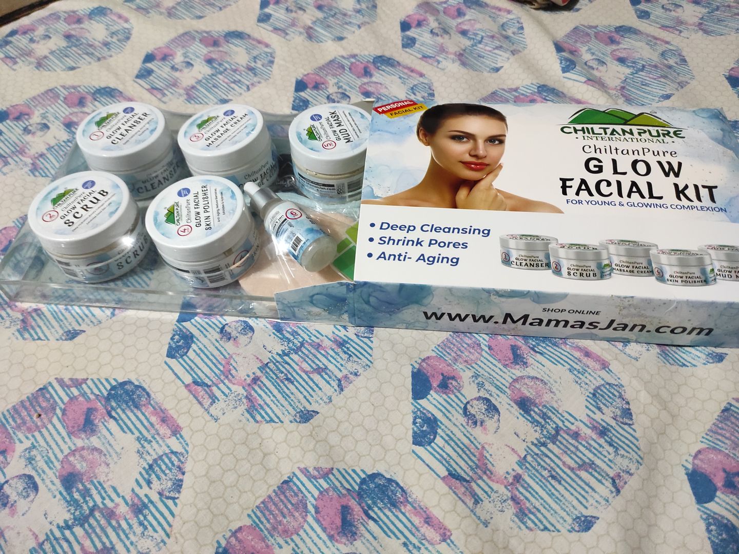 Customer photo review of Glow Facial Kit (4x Results) – Deep Cleansing, Anti- Aging & Enhances Skin’s Natural Glow,,  5️⃣ ⭐⭐⭐⭐⭐ RATING