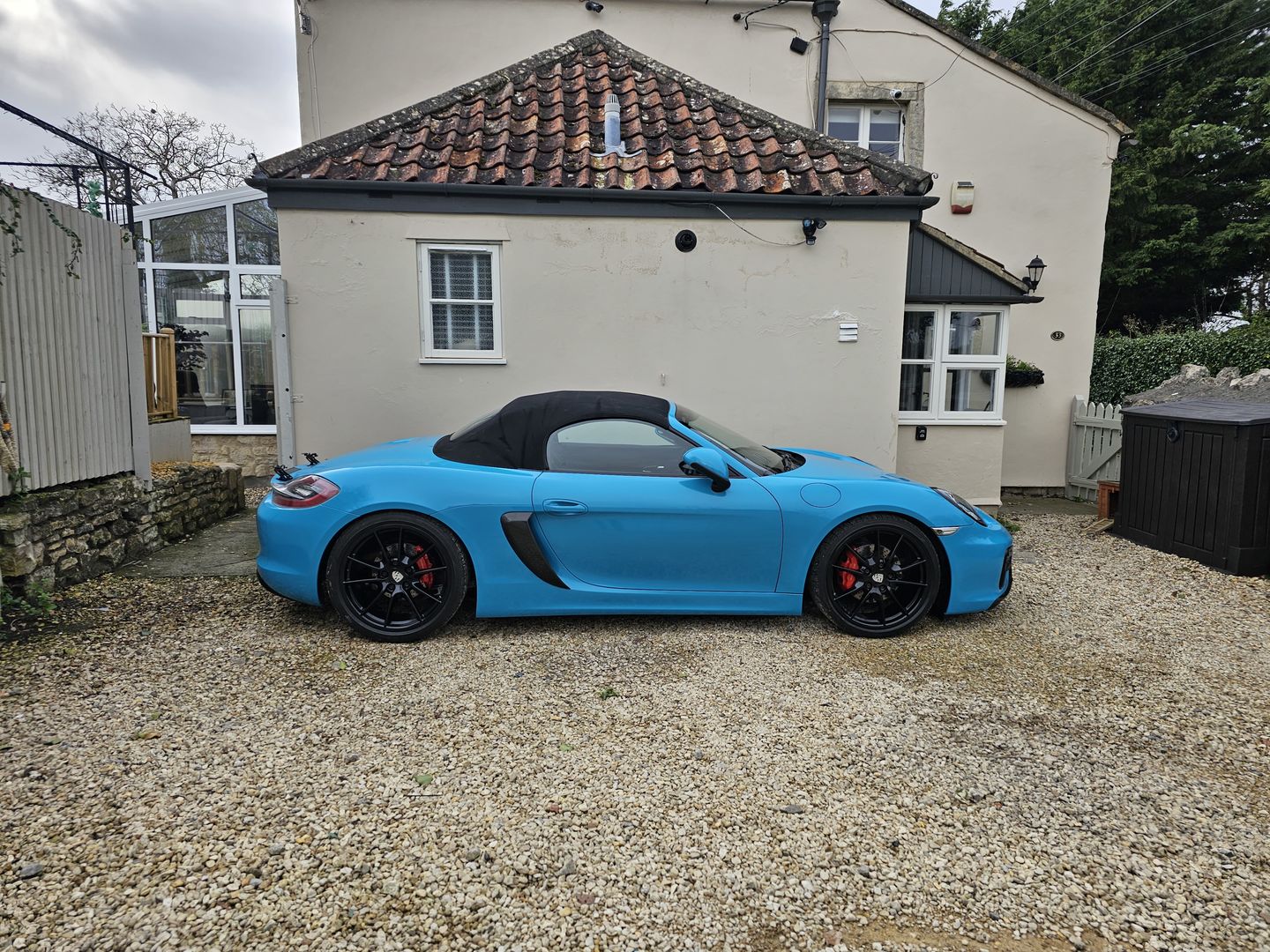 Customer photo review of High Glossy Miami Blue Vinyl Wrap