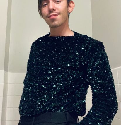 Customer photo review of Hunter Green Sequin On Velvet