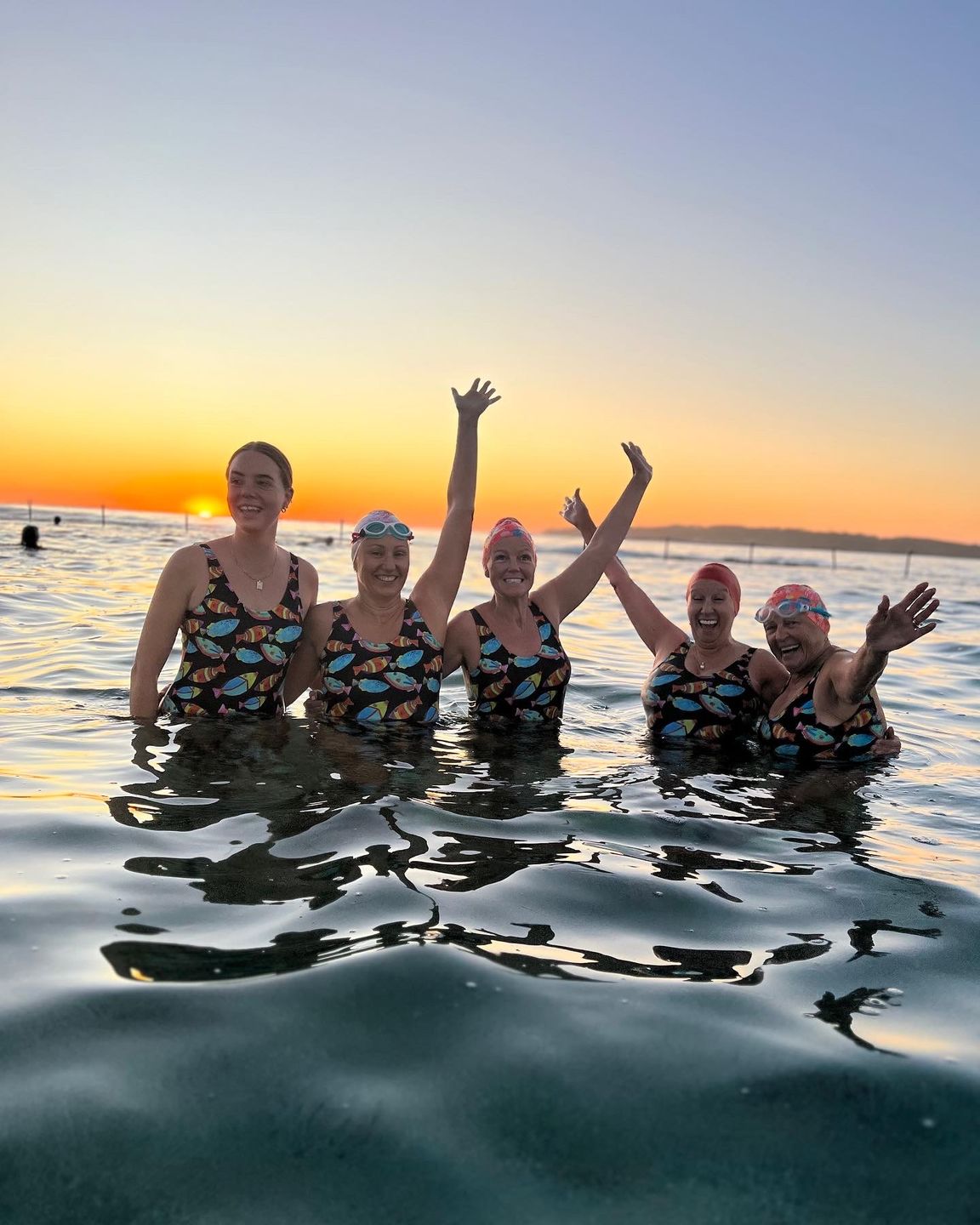 Customer photo review of Neon Fish Women's One Piece Sleeveless Swimmers