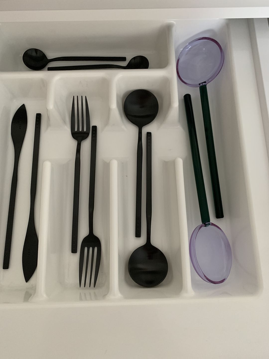 Customer photo review of Matte Black — 8pc Cutlery Set